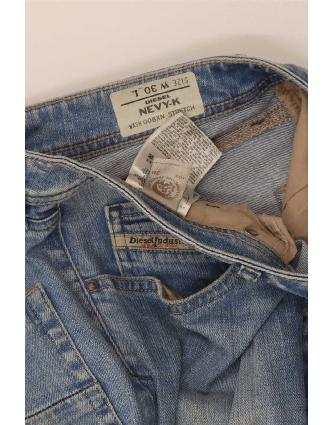 Женские узкие джинсы Diesel Nevy W30 L29, синий хлопок