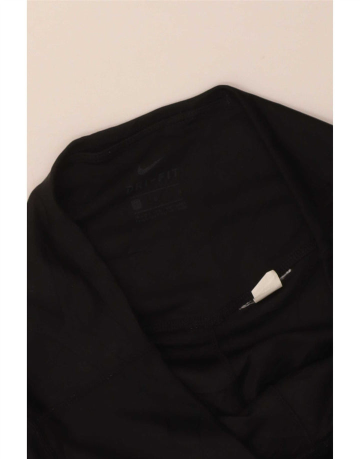 Женские леггинсы с рисунком Nike Dri Fit UK 14, большие черные
