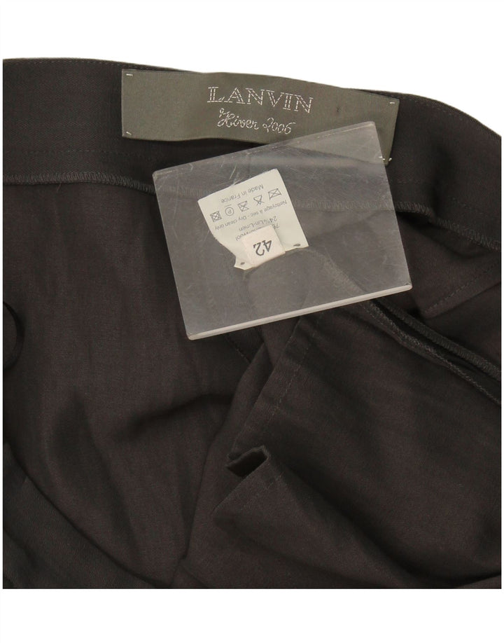 Женские шорты-бермуды Lanvin с завязками, EU 42, большие W34, серая шерсть