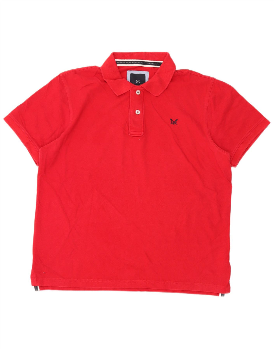 Crew Clothing Мужская рубашка-поло большого красного цвета из хлопка