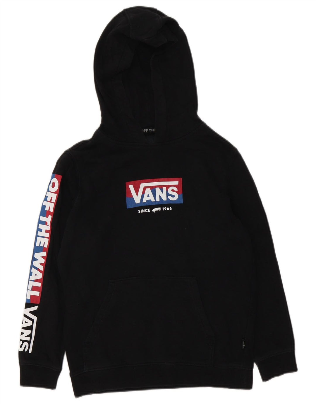 Джемпер с капюшоном с рисунком Vans для мальчиков 8-9 лет, маленький черный