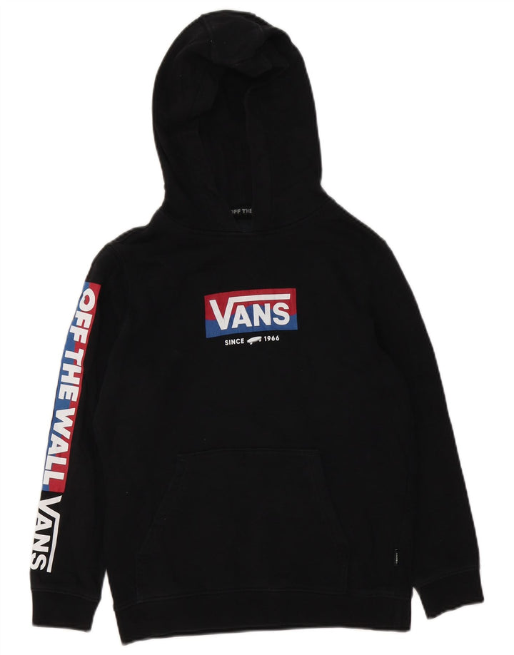 Джемпер с капюшоном с рисунком Vans для мальчиков 8-9 лет, маленький черный