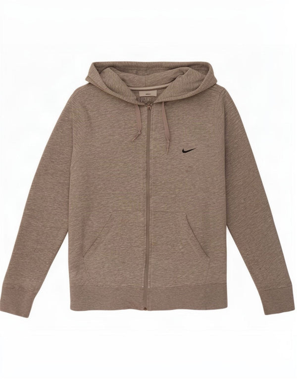 Мужской свитер с капюшоном на молнии Nike UK 36/38, маленький серый хлопок с крапинками