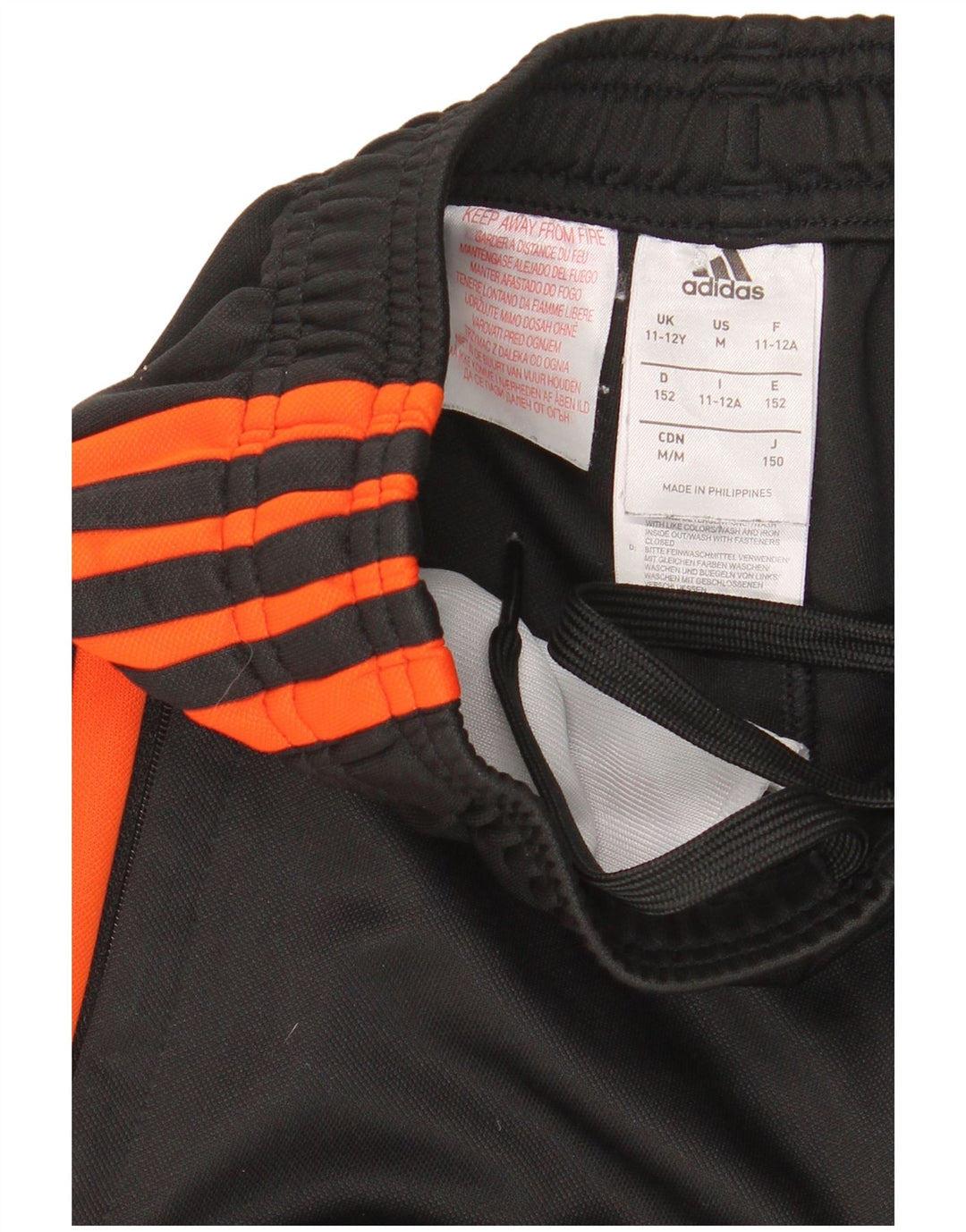 ADIDAS Boys Graphic Tracksuit Trousers 11-12 Years  Black Polyester