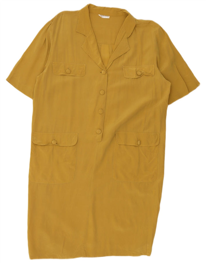 Женское платье прямого кроя Diana Bentall IT 50 XL, желтый шелк