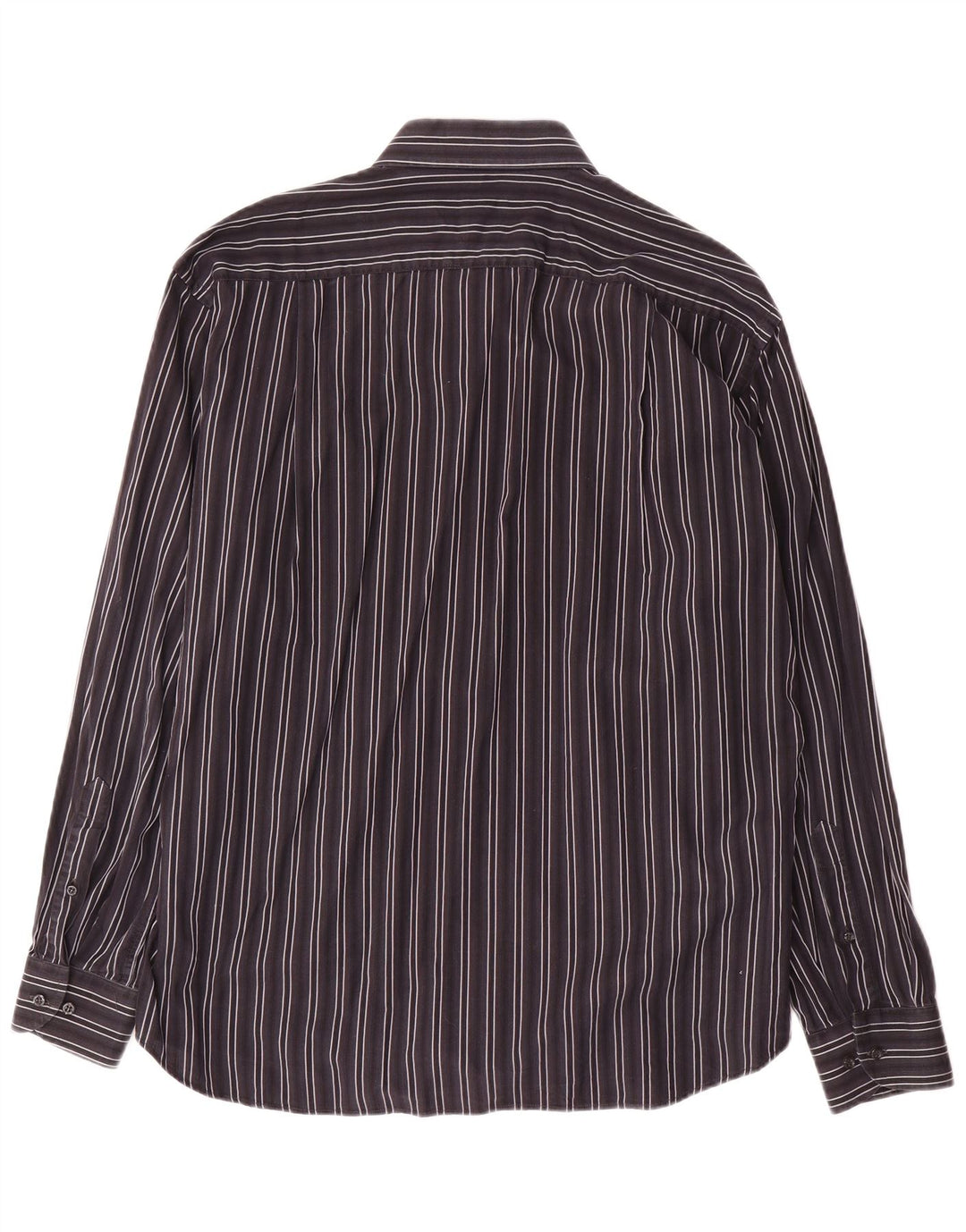 Мужская рубашка Roccobarocco, размер 43, 17 XL, хлопковая серая полоска