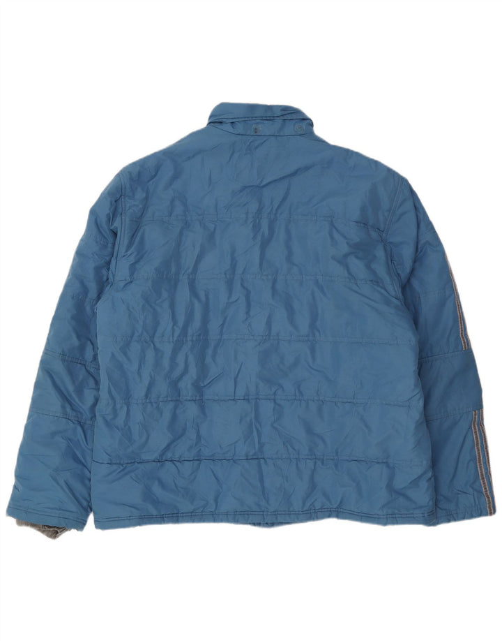 Мужская стеганая куртка Adidas UK 42 XL синяя полиэстер