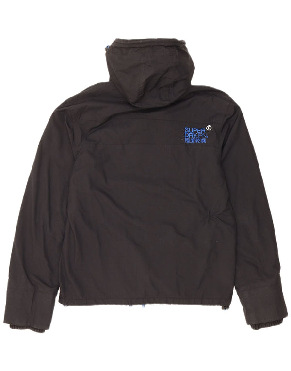 SUPERDRY Мужская ветровка с капюшоном, куртка UK 38, средний черный