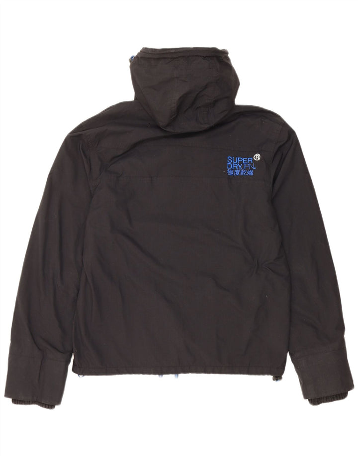 SUPERDRY Мужская ветровка с капюшоном, куртка UK 38, средний черный