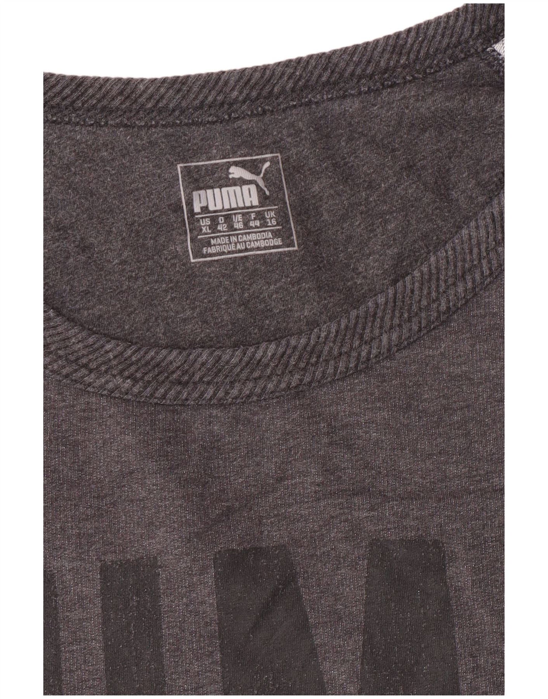 Женский укороченный свитшот с графическим рисунком Puma UK 16, большой серый цвет
