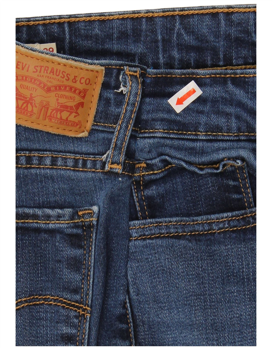 Женские джинсы скинни LEVI'S 711 W29 L34 Синие из лиоцелла