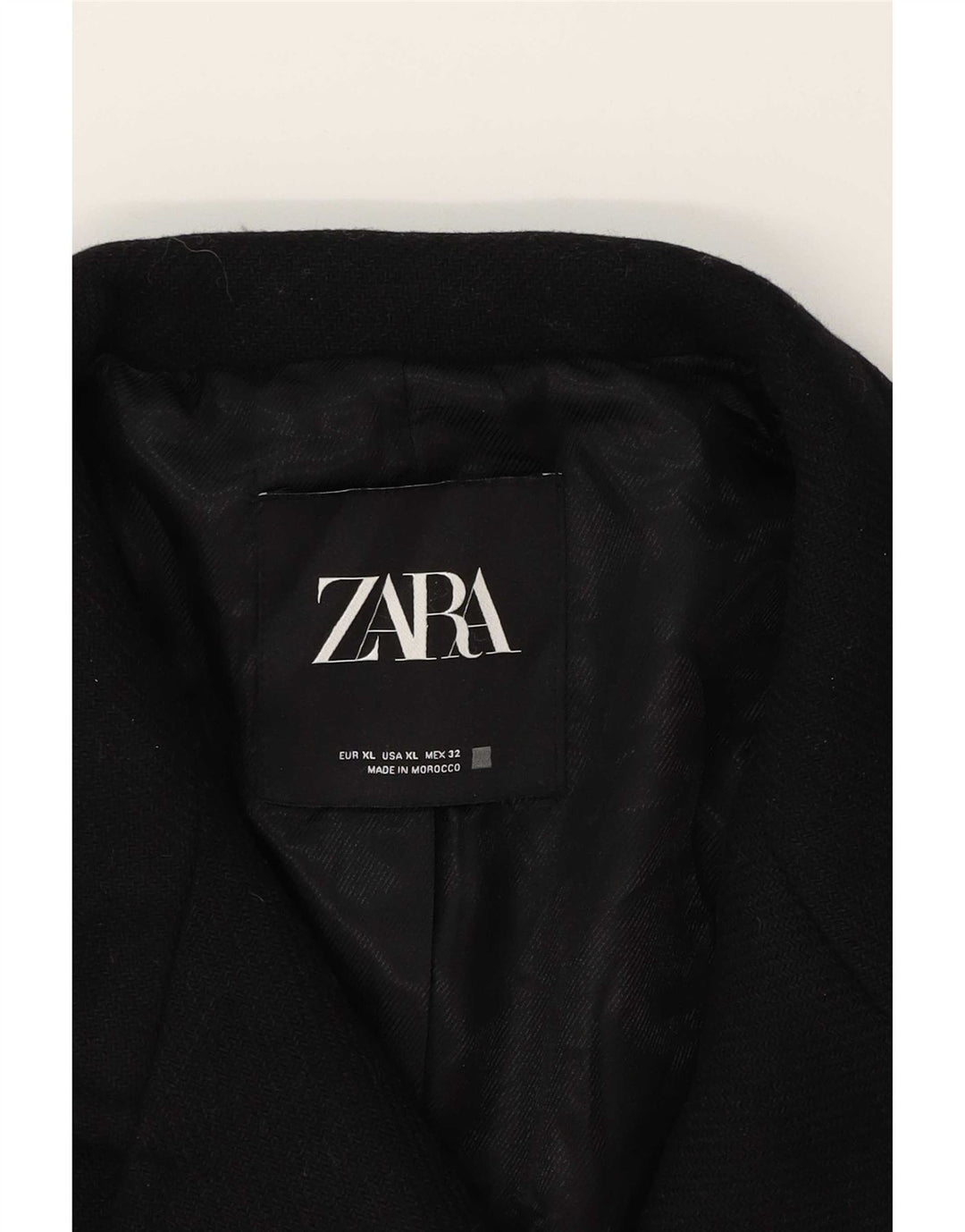 Женское двубортное пальто Zara UK 18 XL, черное
