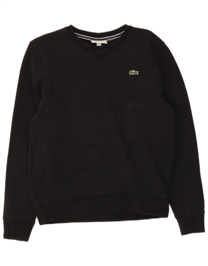 Женский джемпер обычного кроя Lacoste, размер 3, маленький, черный, хлопок