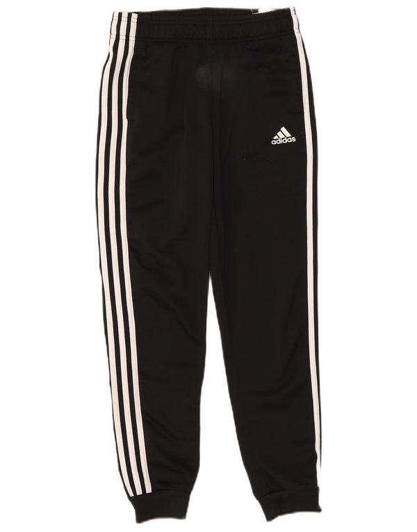 Спортивный костюм Adidas для девочек, брюки для бега, 11–12 лет, черный полиэстер