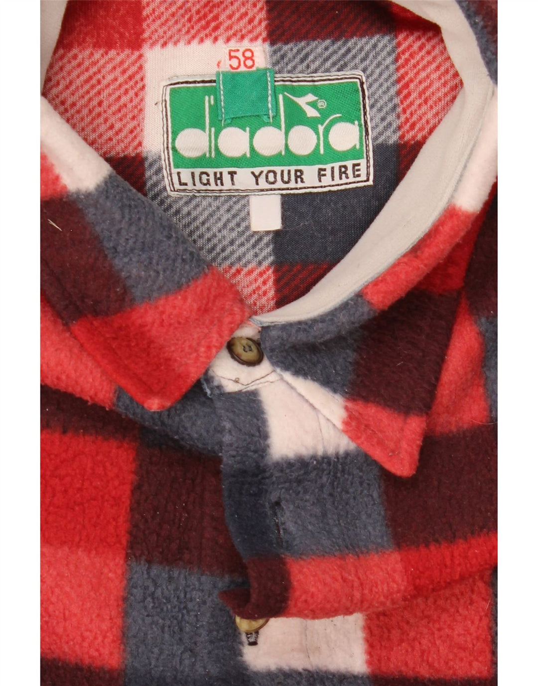 Мужская флисовая рубашка Diadora IT 58 2XL Красная клетка