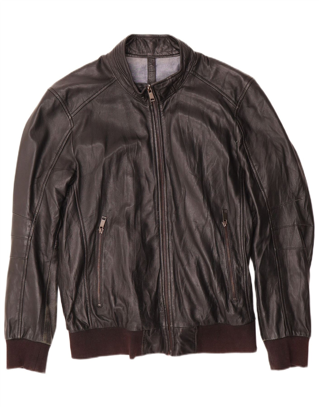 CONBIPEL Мужская кожаная куртка IT 52 Большая черная кожа