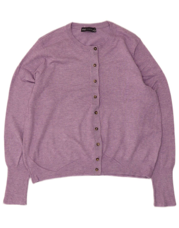 Женский кардиган Marks & Spencer UK 16, большой фиолетовый вискоза