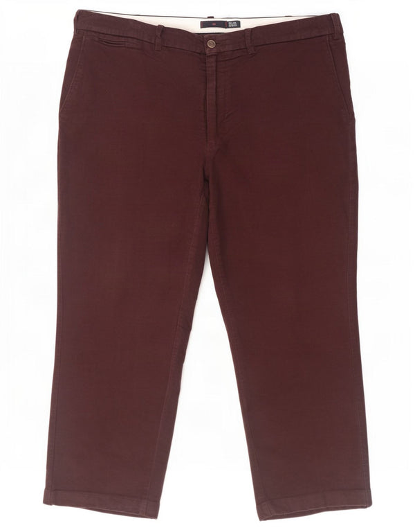 Мужские прямые брюки чинос Marks & Spencer Blue Harbour W40 L29 бордовые