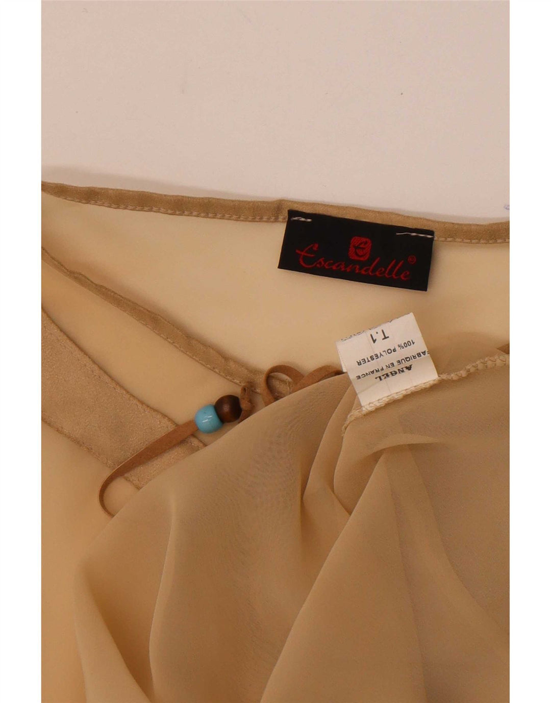 Женский топ Escandelle Batwing See Through UK 12, средний бежевый полиэстер