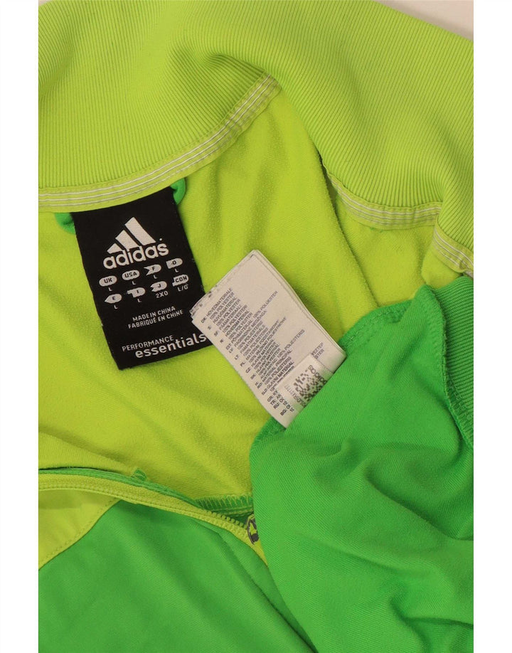 Мужская спортивная куртка Adidas Climalite, большая зеленая цветная блокировка