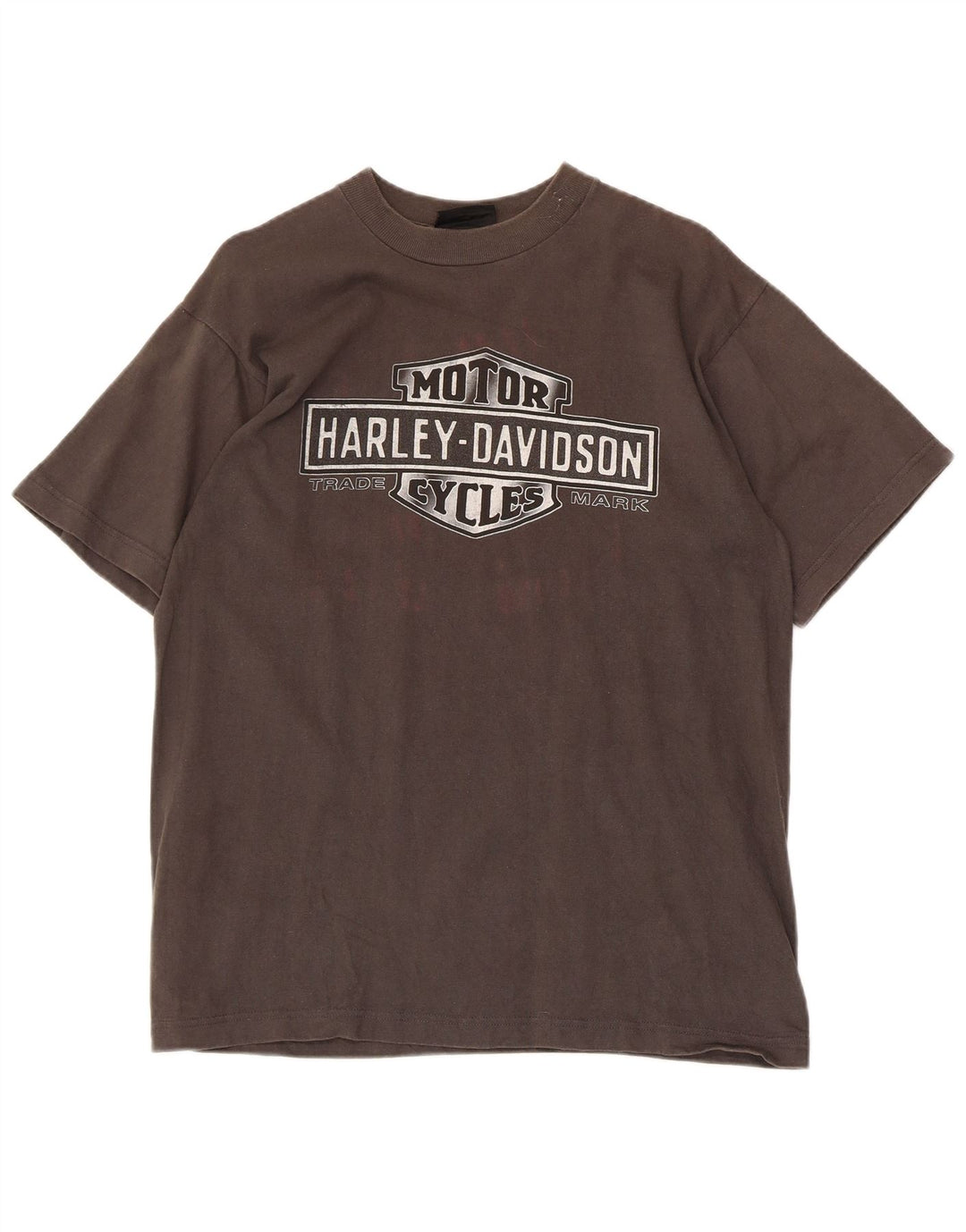 Мужская футболка с рисунком Harley Davidson, хлопковый топ среднего серого цвета