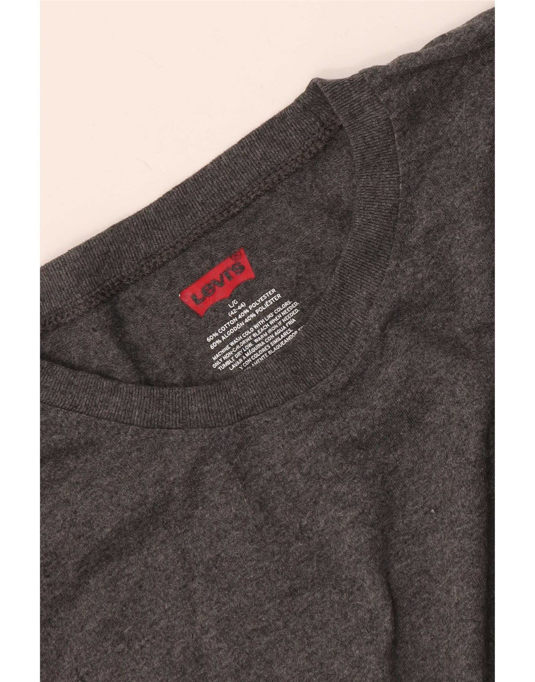 Мужская футболка Levi's Top UK 42/44, большой серый хлопок