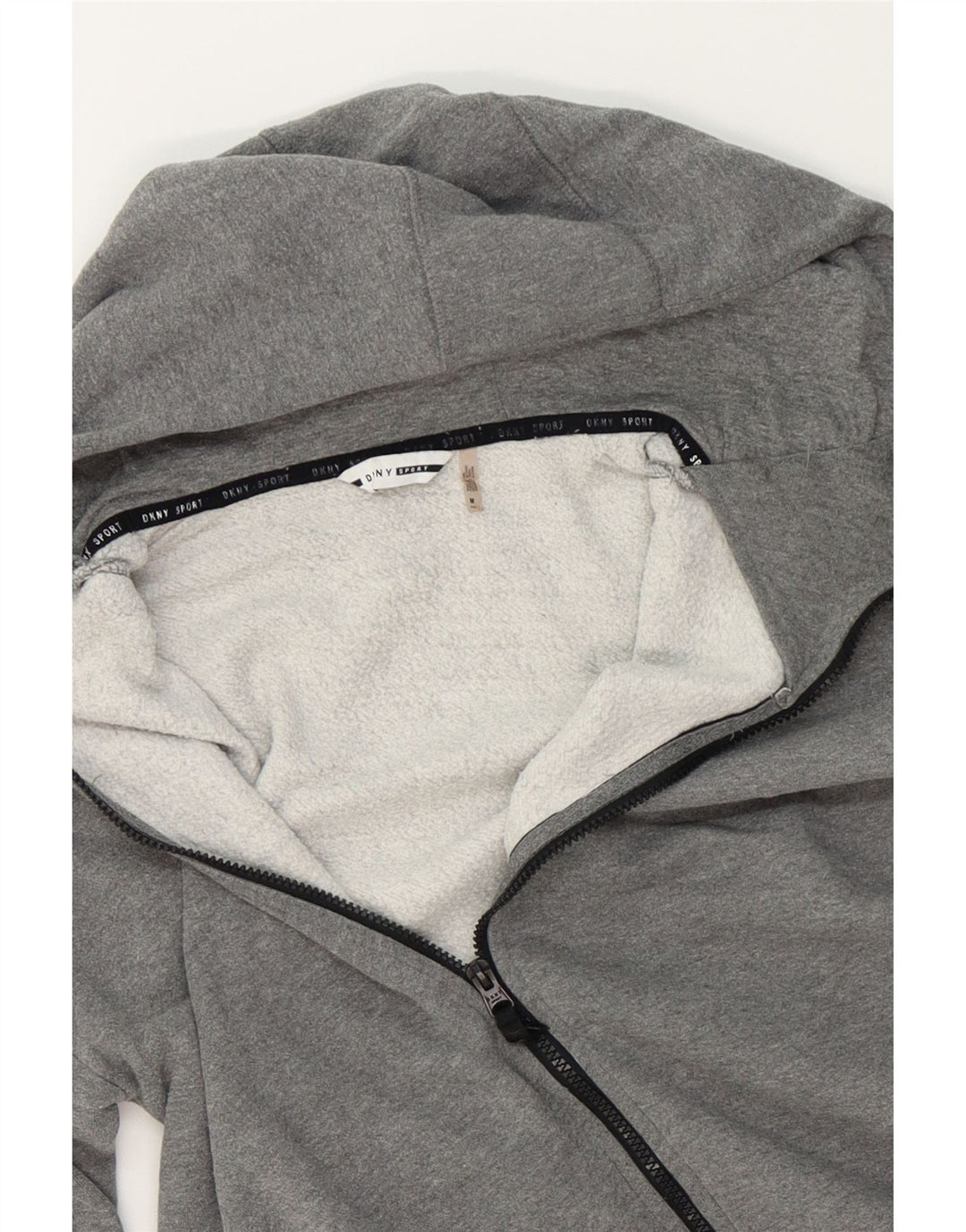 DKNY Mens Zip Hoodie Sweater Medium Grey Cotton Vintage Dkny and Second-Hand Dkny from Messina Hembry 