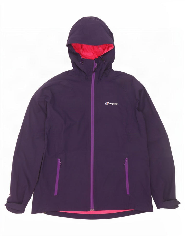 Женская дождевик с капюшоном Berghaus UK 16, большой фиолетовый, полиамид