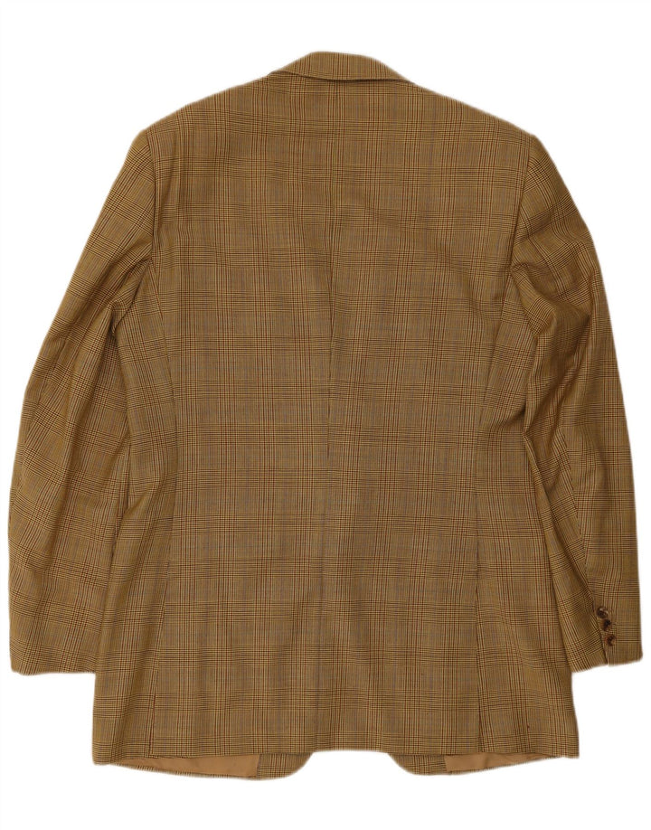 Мужской пиджак Gieves & Hawkes на 2 пуговицах, Великобритания, 42 XL, коричневый, шерсть с узором «гусиные лапки»
