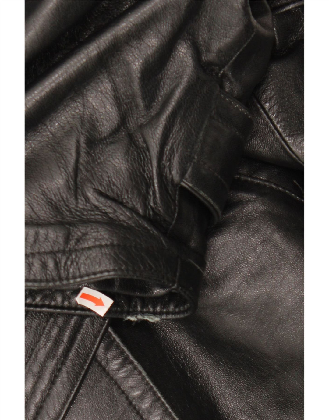 LAVORAZIONE ARTIGIANA Женское Пальто UK 12 Среднее Черное Кожаное