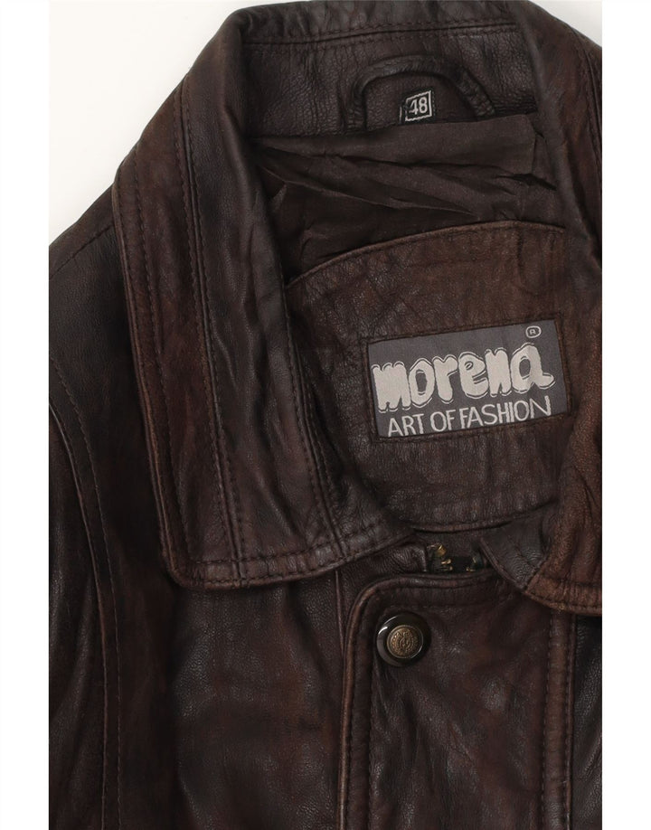 Куртка мужская кожаная MORENA IT 48 Medium Brown Leather