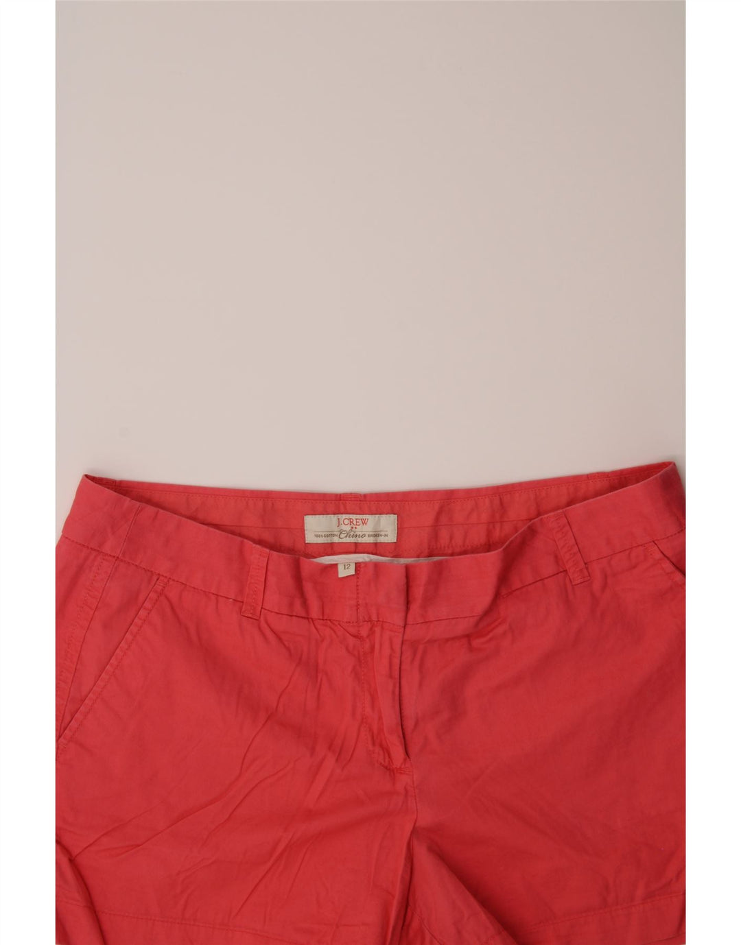 J. CREW Womens Chino Shorts US 12 Large W35  Red Cotton Vintage J. Crew and Second-Hand J. Crew from Messina Hembry 
