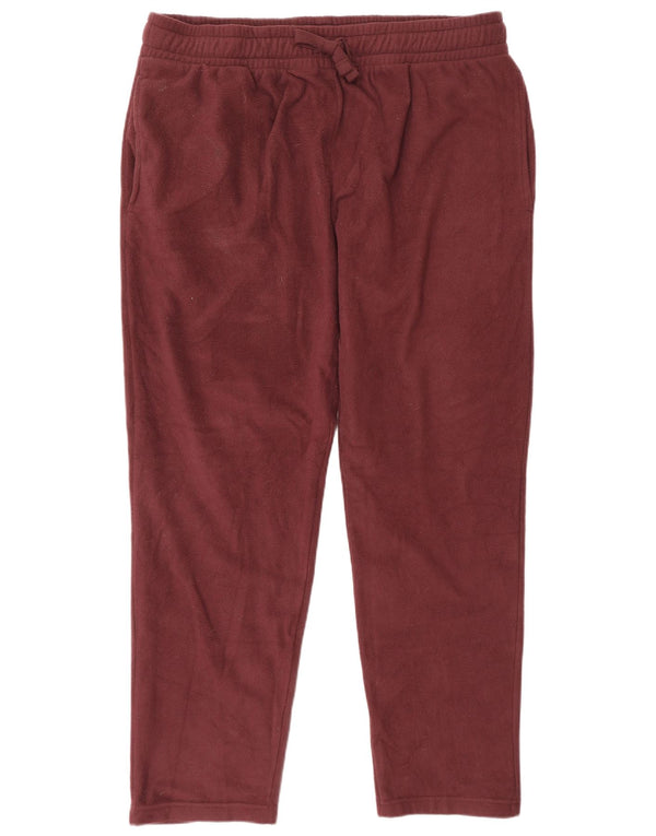 Marks & Spencer Womens Fleece Tracksuit Trousers UK 18 XL Burgundy