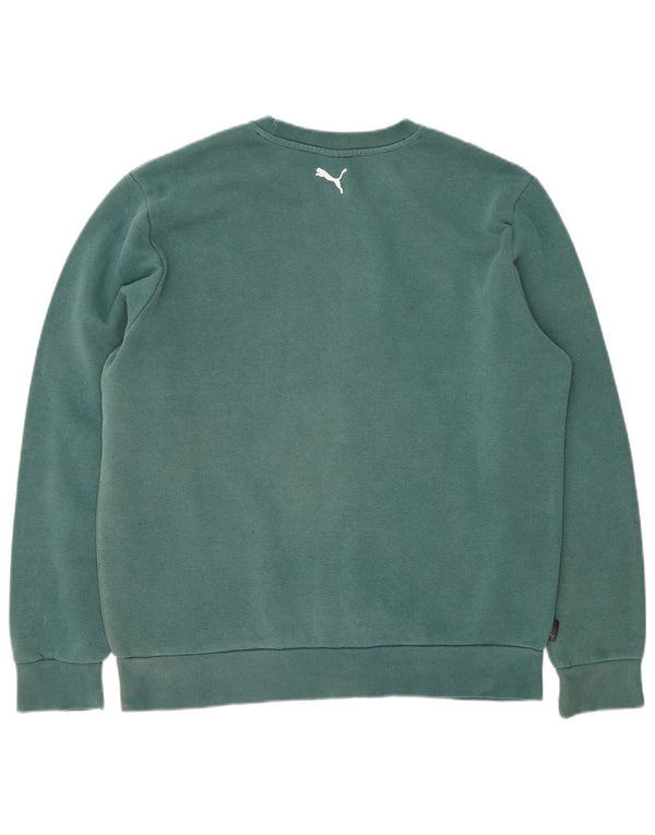 Puma Mens Graphic Sweatshirt Jumper Large Green Cotton