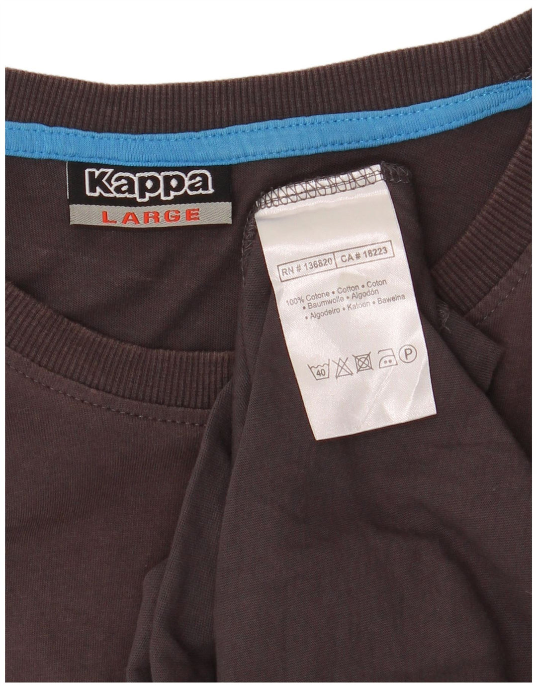 KAPPA Мужская футболка с рисунком, большой коричневый хлопок