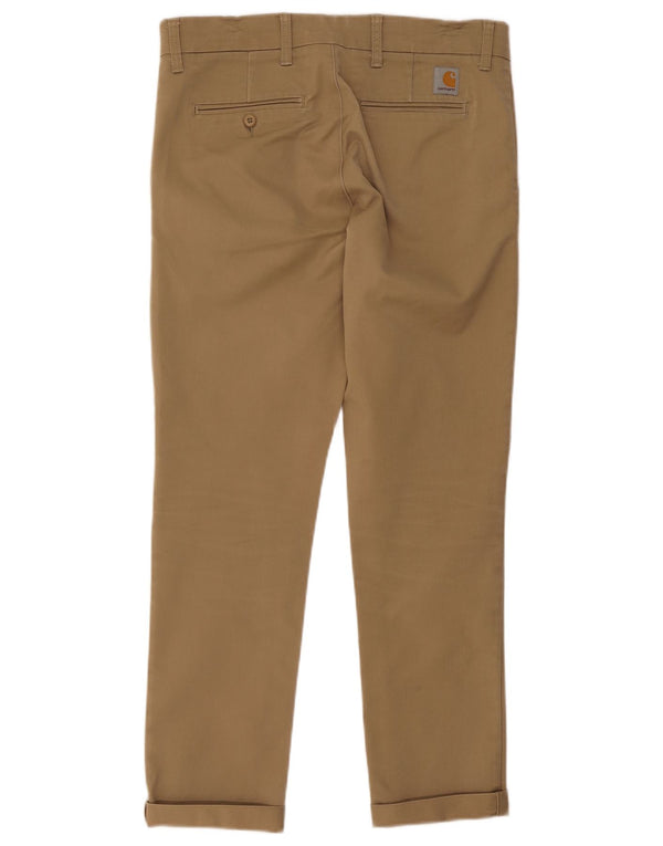 Мужские брюки-чиносы Carhartt W33 L32 бежевого цвета, хлопок