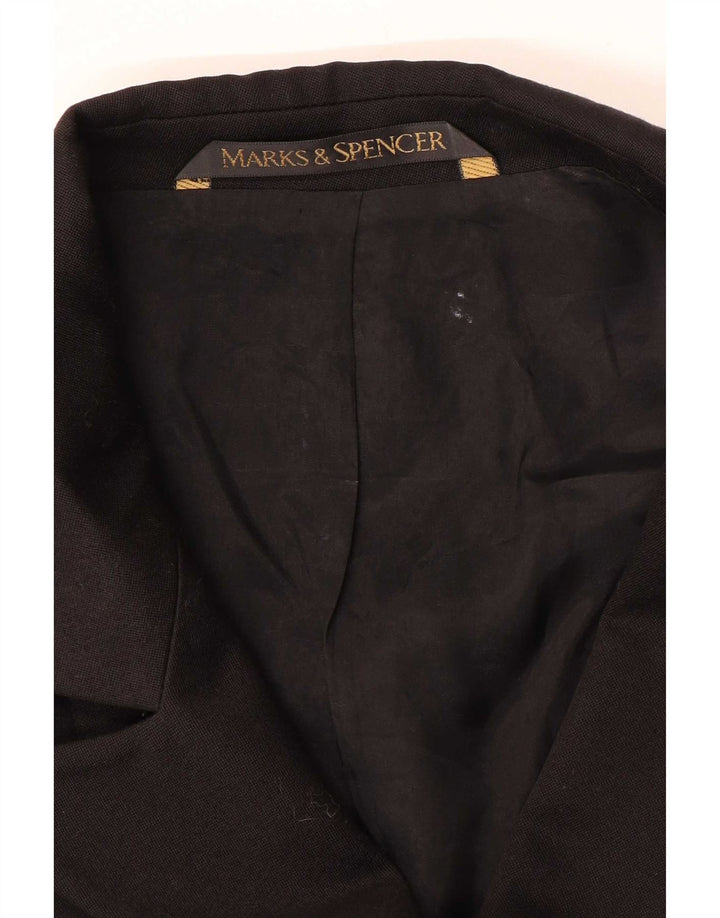 Женский двубортный пиджак Marks & Spencer UK 16, большой черный