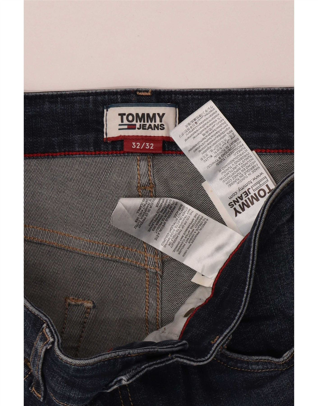 Мужские узкие джинсы Tommy Hilfiger W32 L32 синие, хлопок