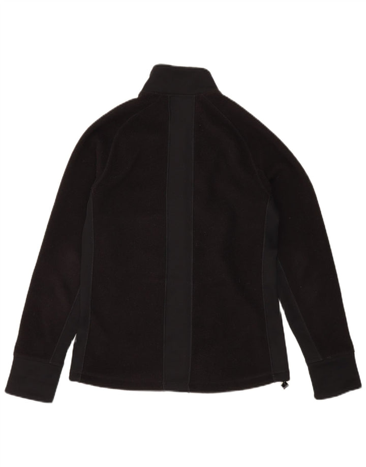 Женская флисовая куртка ASICS UK 10, маленькая, черная, полиэстер