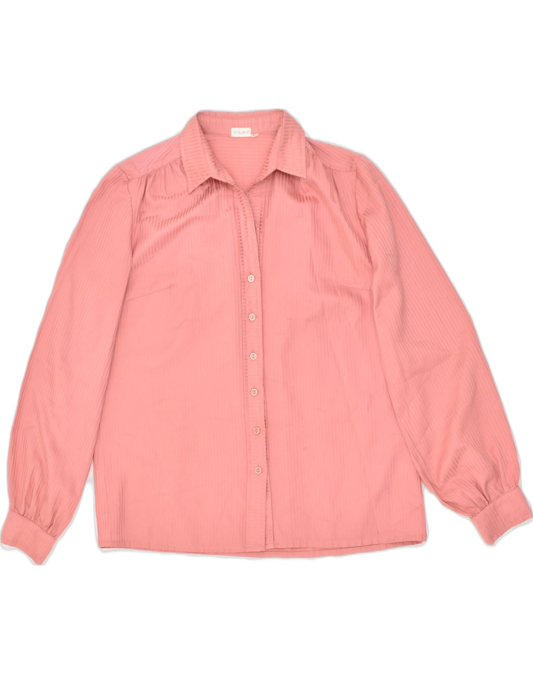 VINTAGE Womens Shirt EU 40 Medium Pink Striped Polyester | Vintage Vintage | Thrift | Second-Hand Vintage | Used Clothing | Messina Hembry 
