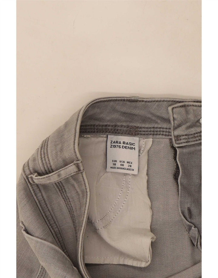 Женские укороченные джинсы Zara EU 38 Small W28 L24 Серые