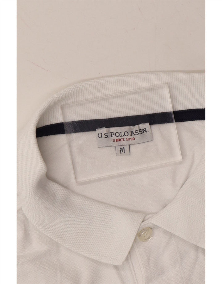 U.S. POLO ASSN. Mens Polo Shirt Medium White Vintage U.S. Polo Assn. and Second-Hand U.S. Polo Assn. from Messina Hembry 
