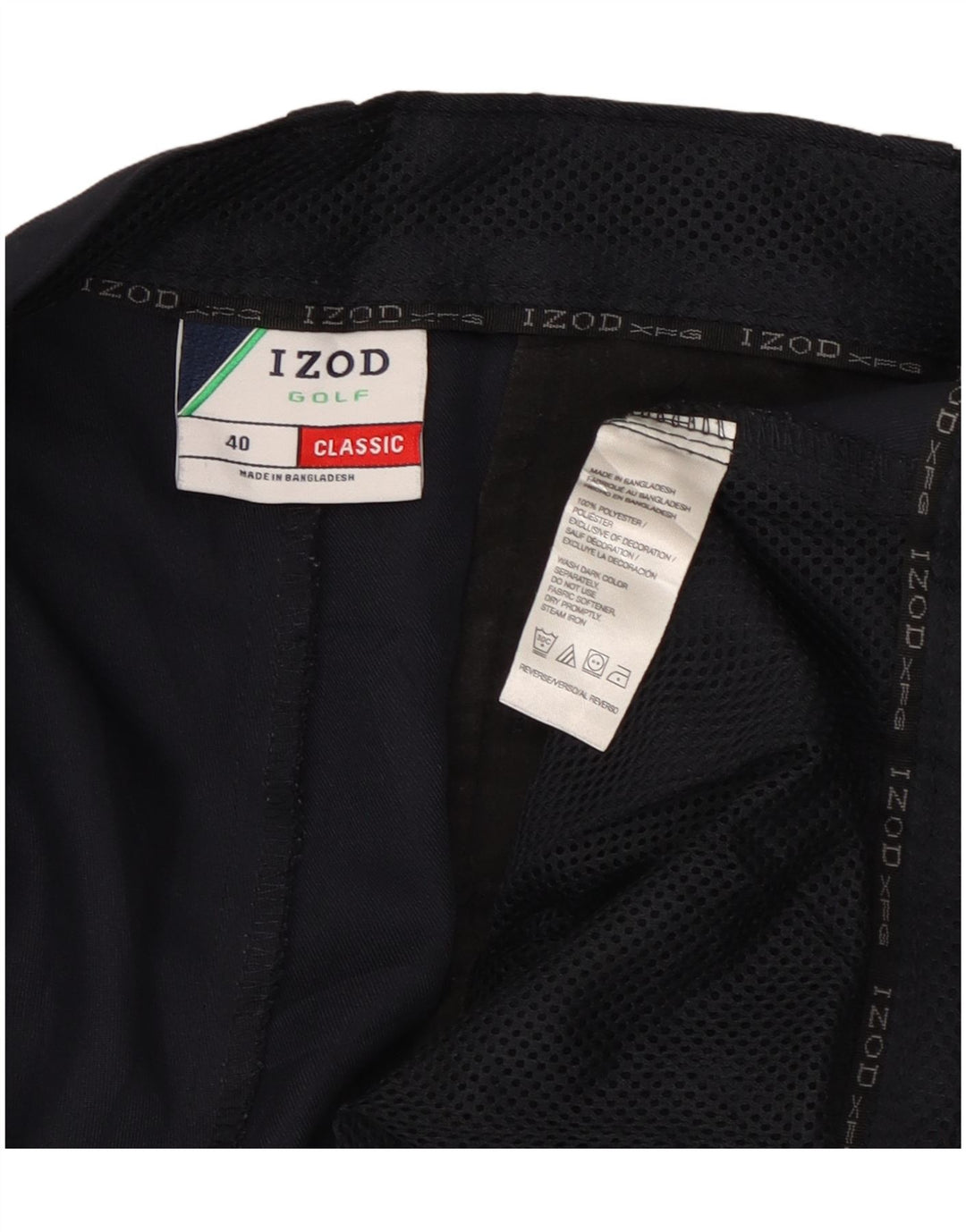 Мужские классические шорты-карго Izod W40 XL темно-синие из полиэстера
