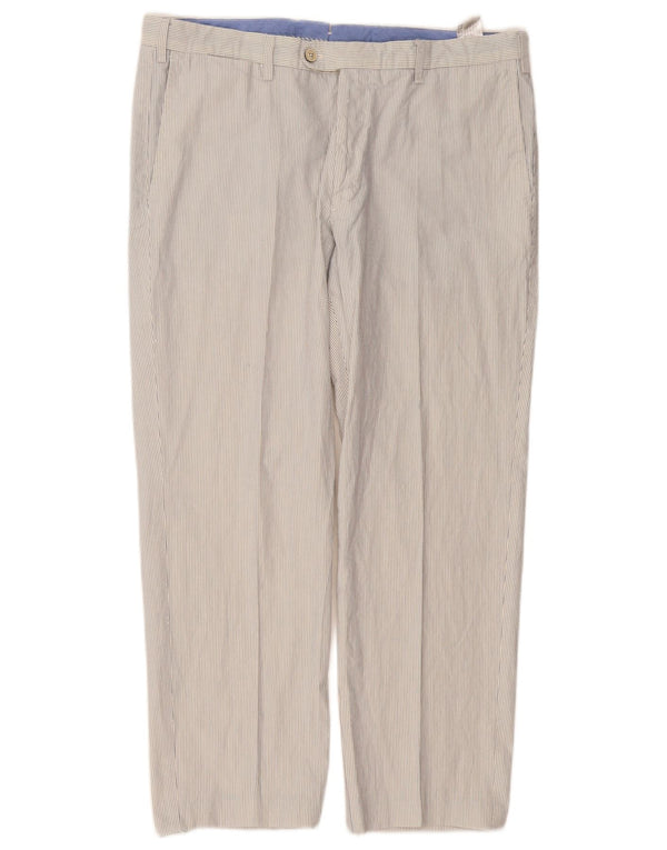 Мужские прямые костюмные брюки MASSIMO DUTTI EU 46 XL W36 L27 в белую полоску