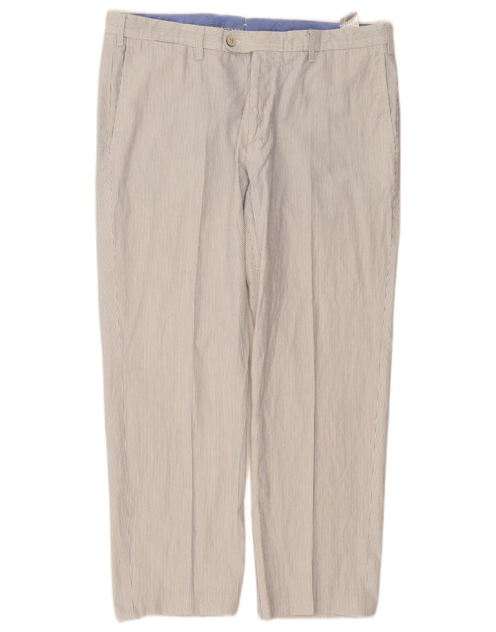 Мужские прямые костюмные брюки MASSIMO DUTTI EU 46 XL W36 L27 в белую полоску