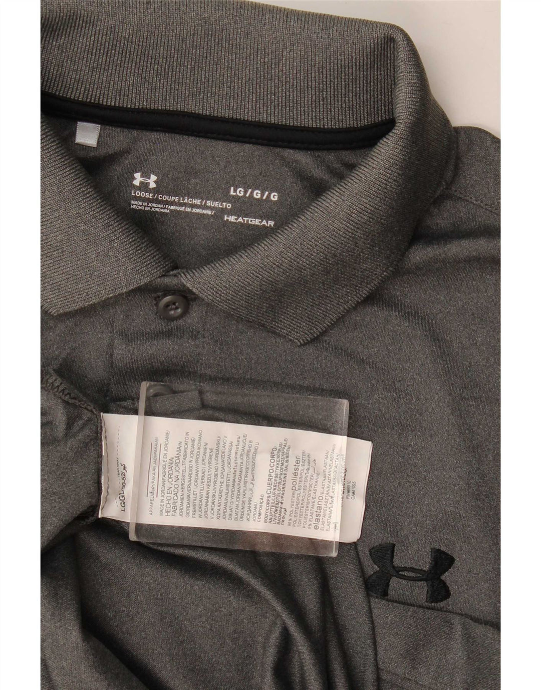 Мужская рубашка поло Under Armour Heat Gear, большой серый полиэстер
