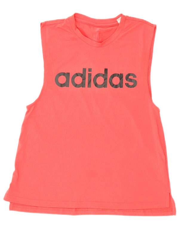 Женский жилет Adidas с графическим рисунком Top UK 12, средний розовый из полиэстера