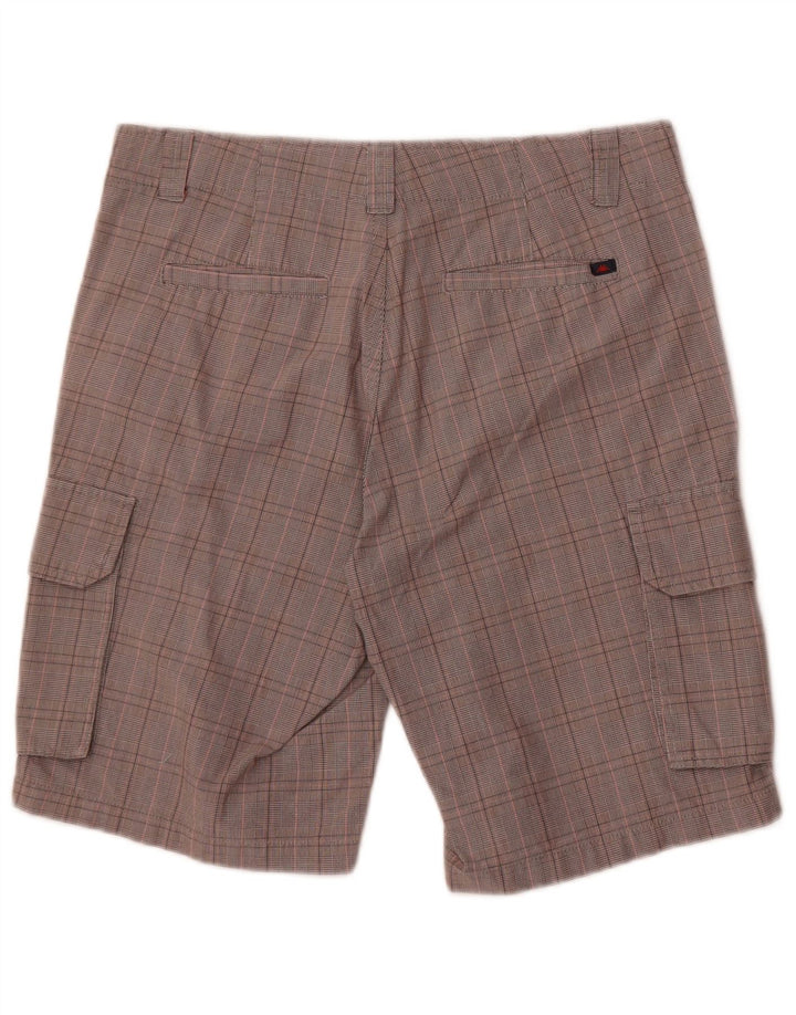 Мужские шорты карго Kappa Perfect Fit IT 46, маленькие W32, серые, хлопковые в клетку