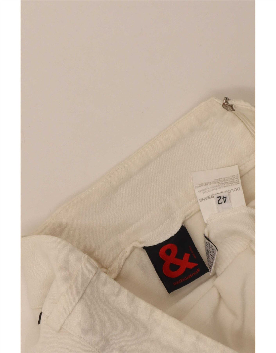 Dolce & Gabbana Женская прямая юбка IT 42 Medium W30 Белый хлопок