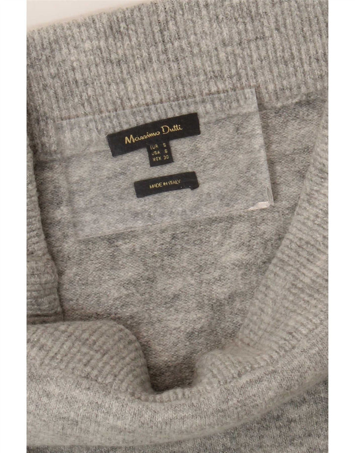 Женская трикотажная юбка-карандаш Massimo Dutti, маленькая W27, серая с цветными блоками